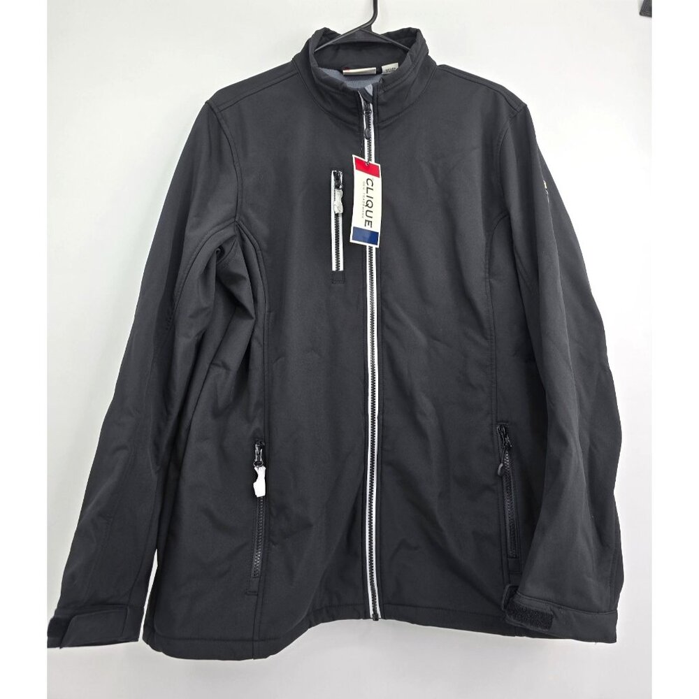 New Clique Black Lined Jacket with Purdue Staff on Arm Size XL